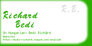 richard bedi business card