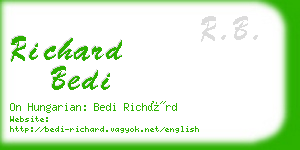 richard bedi business card